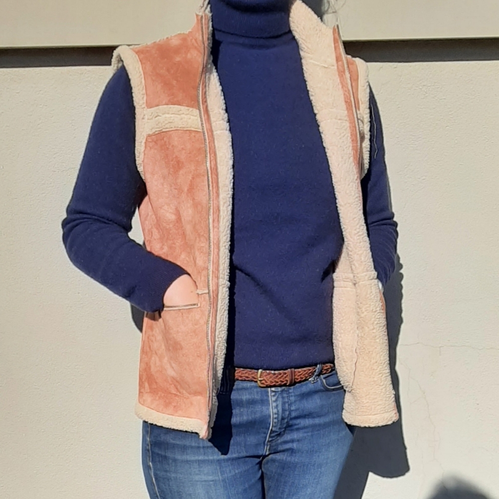 Faux Shearling Vest Medium